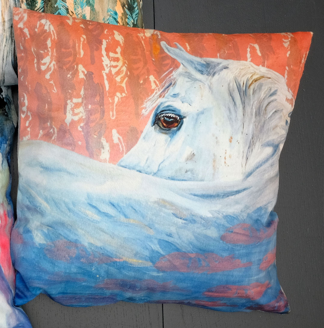 Bethany Martin - Feathers Azure - Cushion