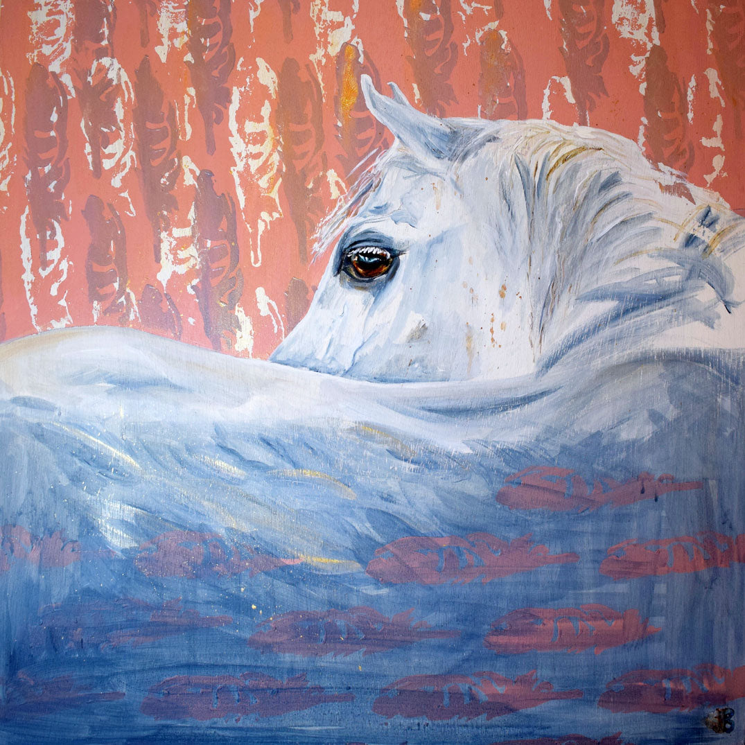 Bethany Martin - Feathers Azure - Original Artwork